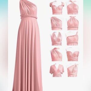 Dusty Rose infinity Convertible Maxi Dress